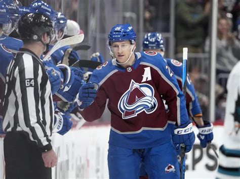 MacKinnon has 2 goals and 2 assists as Avalanche beat Sharks 6-2